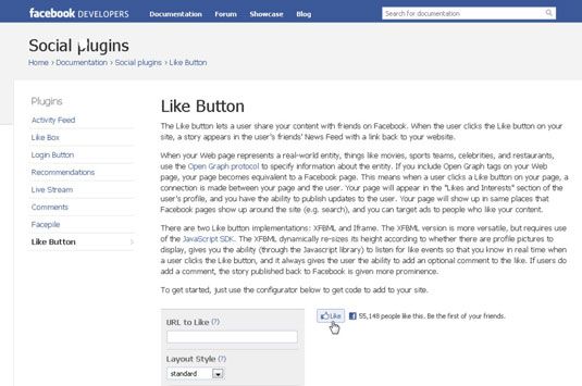 Photographie - Ajouter un facebook comme bouton à votre site mobile