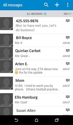 Photographie - Ajout d'un contact à partir d'un texte sur votre HTC One (M8)