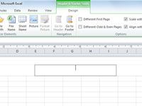 Photographie - Ajout d'un en-tête standard ou le pied dans Excel 2010