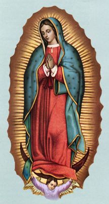 Le célèbre représentation de Notre-Dame de Guadalupe.