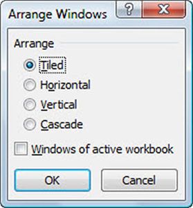 Photographie - Organiser les fenêtres en classeurs Excel 2007