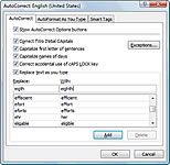 Corriger automatiquement les fautes de frappe et d'ajouter du texte avec Excel 2007's autocorrect feature