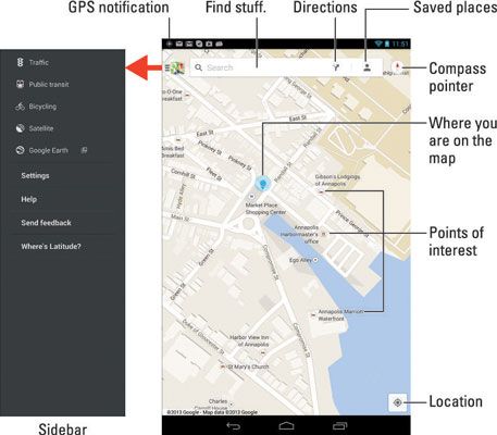 Photographie - Notions de base de l'application de cartes sur la tablette Nexus 7
