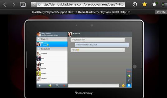 Photographie - Blackberry Messenger pour votre PlayBook