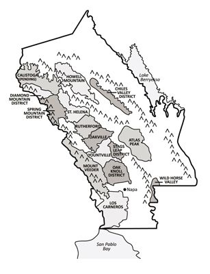 Photographie - La région viticole de la vallée de Napa, en Californie