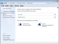Modification des paramètres du centre d'action pour un réseau de Windows 7 à la maison