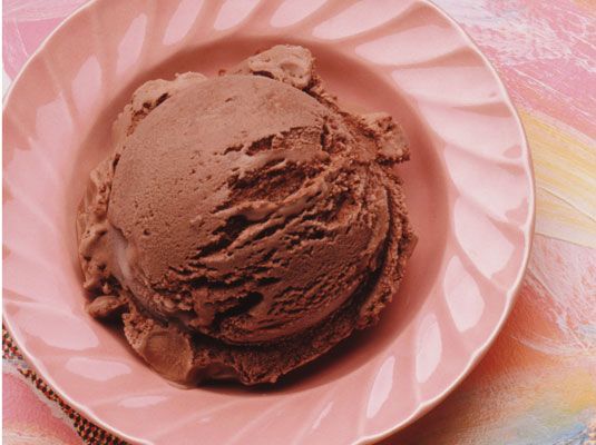 La crème glacée de soie chocolat
