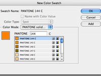 Choisissez la couleur de bibliothèques de nuances CS5 indesign