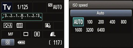 Photographie - Sélection des paramètres de l'écran de contrôle rapide sur un EOS Rebel caméra série t3 canon