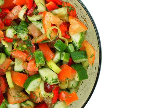 Salade hachée avec tahini vinaigrette recette