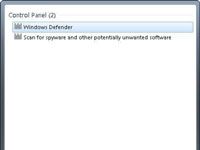 Outils et paramètres dans Windows Defender Configuration