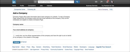 Utilisez les informations de votre entreprise pour configurer votre profil d'entreprise LinkedIn page.
