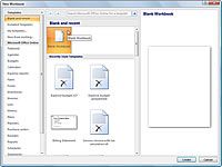 Création d'un nouveau classeur dans Excel 2007