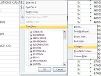 Création personnalisés filtres automatiques pour le texte dans Excel 2007