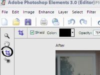 Recadrage d'une photo numérique avec des éléments de Adobe Photoshop