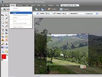 Recadrage d'une photo numérique avec des éléments de Adobe Photoshop