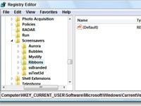 Personnalisation de l'écran de veille de Windows rubans avec des réglages de registre