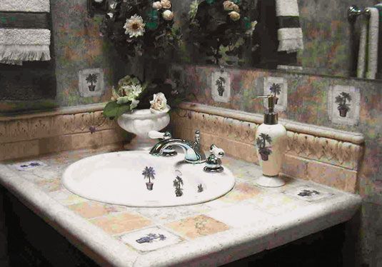 Décorer vos murs de salle de bains, planchers, plafonds et
