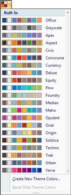 Vous pouvez appliquer le thème Opulent, mais utiliser le schéma de couleurs Verve.