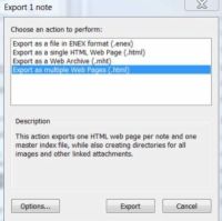 Photographie - Evernote: comment exporter à partir d'un PC