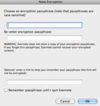 Evernote: la protection par chiffrement