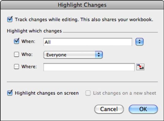 Photographie - Excel 2011 pour Mac: changement de piste dans une feuille de calcul
