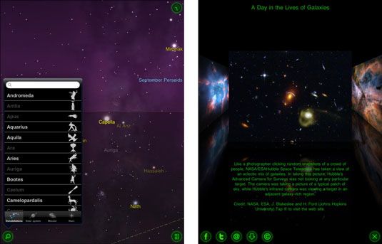 Photographie - Explorer l'espace avec l'application de marche étoiles pour iPad