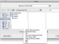 Export documents pdf à partir de Creative Suite 5 indesign