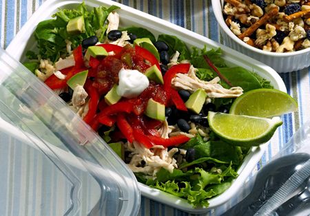 Photographie - Fiesta recette de salade de poulet pour votre alimentation-ventre plat