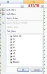 Filtrage des enregistrements dans un tableau Excel 2007 avec autofilter
