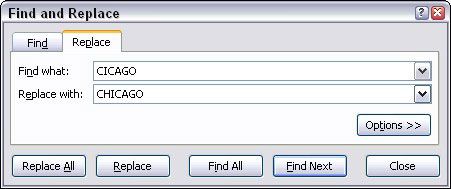 Utilisez la fonction Rechercher et remplacer pour échanger des données dans Excel 2007.