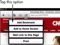 Pour les aînés: pages Web préférées de signets dans Safari iPad 2
