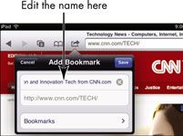 Pour les aînés: pages Web préférées de signets dans Safari iPad 2