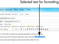 Pour les personnes âgées: les fenêtres de format vivent messages Hotmail