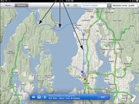 Pour les aînés: Itinéraire utilisant ipad's google maps