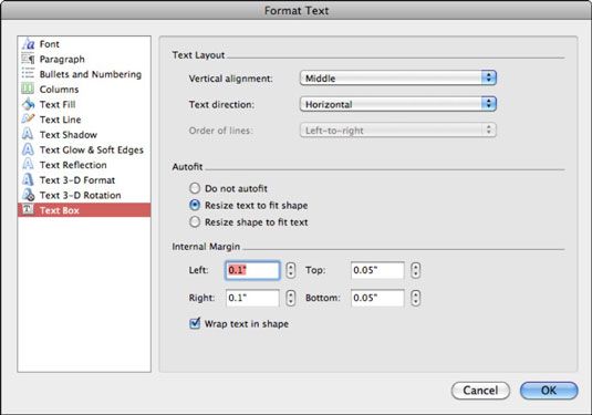 Photographie - Format des boîtes de texte dans Office 2011 pour Mac