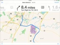 Obtenez des cartes de itinéraire et les directions de conduite à partir de votre iPad