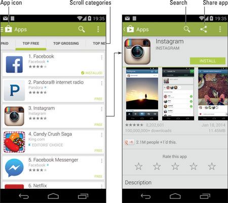 Photographie - Obtenir applications pour les téléphones Android à partir du magasin de jeu de Google