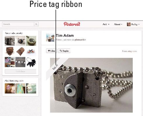 Photographie - Comment ajouter une étiquette de prix dans Pinterest