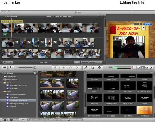Photographie - Comment ajouter un titre à un projet vidéo iMovie '11 iLife
