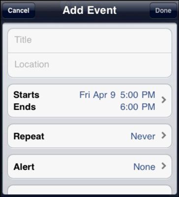 Photographie - Comment ajouter des événements de calendrier sur votre iPad