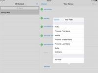 Comment ajouter des contacts à votre iPad