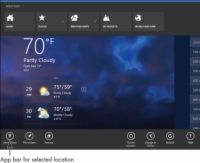 Comment ajouter des emplacements pour les fenêtres d'applications 8.1 météo