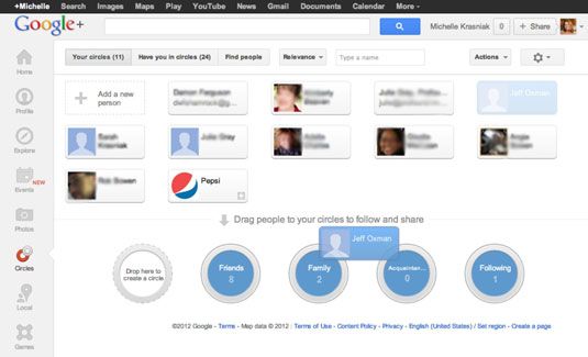 Photographie - Comment ajouter des personnes à des cercles sur votre page de google + commercialisation