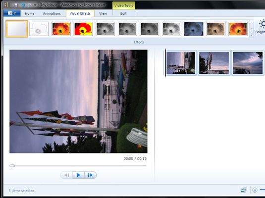 Photographie - Comment ajouter des effets visuels à une vidéo à l'aide de Windows Live Movie Maker