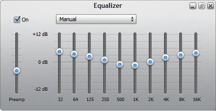 Utilisez l'égaliseur pour ajuster le volume de fréquences individuelles.