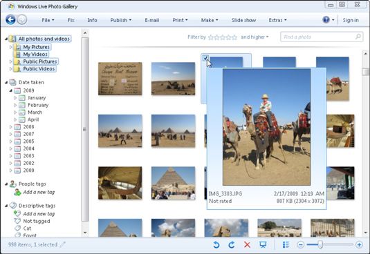 Photographie - Comment ajuster les photos grâce à Windows Live Galerie de photos