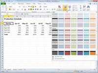 Comment appliquer un style de tableau à un tableau Excel 2010