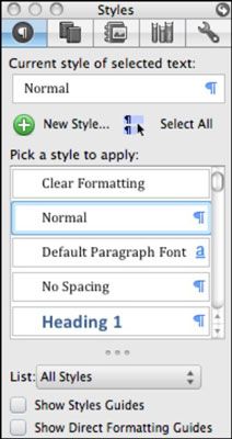 Photographie - Comment appliquer des styles à un document dans Word 2011 pour Mac