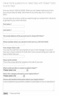 Comment demander google aide de verre par e-mail